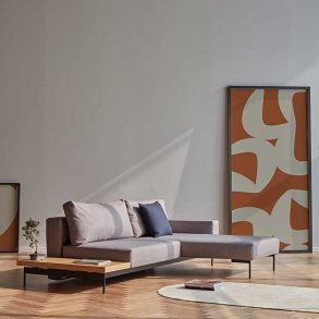 Bragi sovesofa med armlæn + bord